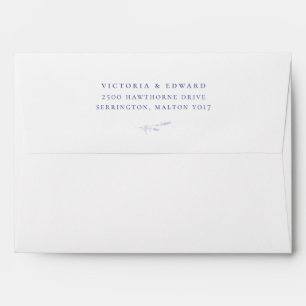 Enveloppe Regency Blue Floral Faire-part de mariage