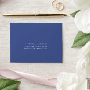 Enveloppe Regency Blue Floral Wedding RSVP