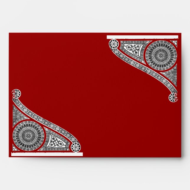 Enveloppe RENAISSANCE, rouge (Devant)