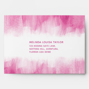 Enveloppe Réponse d'art abstrait avec dégradé lavé de rose r