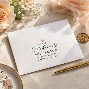 Enveloppe Réponse de mariage Future Mr et Mrs Rose Gold