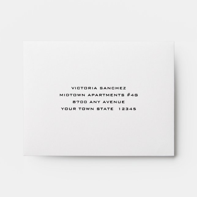 Enveloppe Réponse de réponse RSVP auto-adressée (Devant)