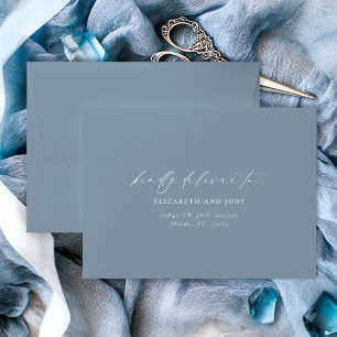 Enveloppe Réponse RSVP Bleu Poussiéreux