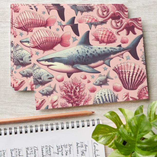 Enveloppe Requin vintage sans joint (Stacked)