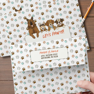 Enveloppe Retournons l'adresse des chiens pawty