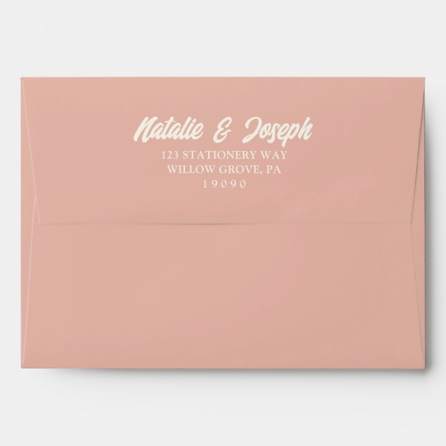 Enveloppe Retro Coloré Gras Vintage brillant Mariage moderne (Dos (Haut rabat))