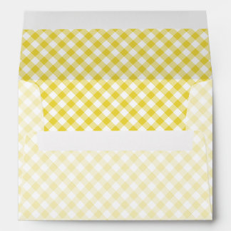 Enveloppe Retro Gingham Golden Yellow