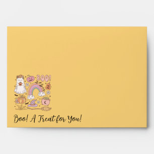 Enveloppe Retro Halloween Boo ! Un Plaisir Pour Vous !