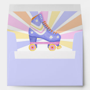 Enveloppe Retro Roller Sking fête d'anniversaire