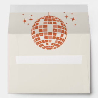 Enveloppe Rétro Super les années 70 Cute Ivory Orange Disco