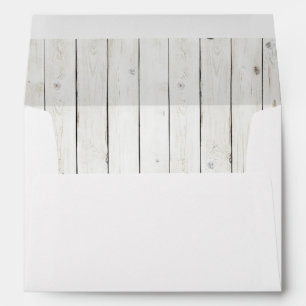 Enveloppe Revêtement en bois blanc rustique d'enveloppe