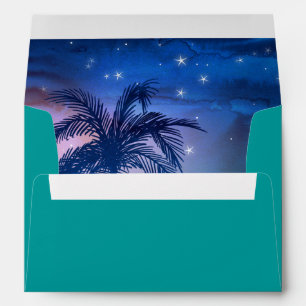 Enveloppe Revêtement tropical bleu turquoise d'enveloppe des