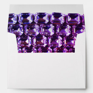 Enveloppe Rhinestone violette, diamants violets, pierre à ge
