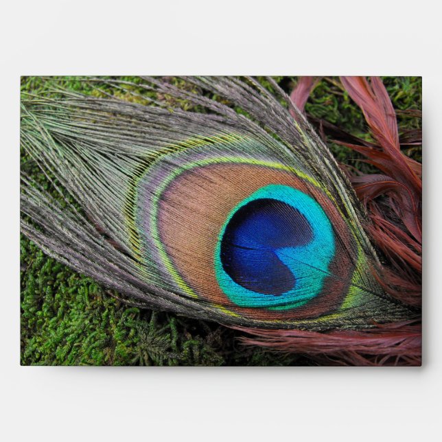 Enveloppe Rich Peacock Feed avec mousse verte (Devant)