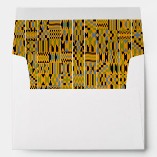 Enveloppe riche africaine Golden Kente Heart