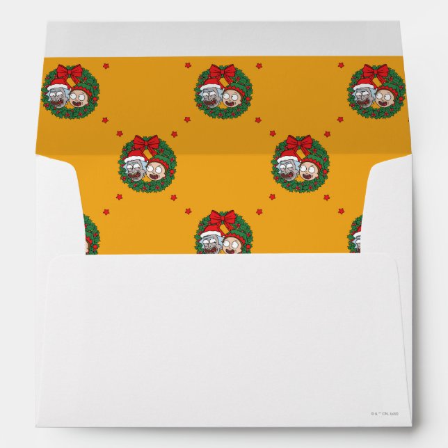 Enveloppe Rick et Morty | Motif de couronne de vacances (Dos (Bas))