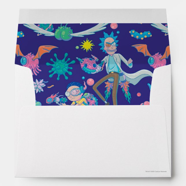 Enveloppe RICK ET MORTY™ | Parmi les Motifs de cellules infe (Dos (Bas))