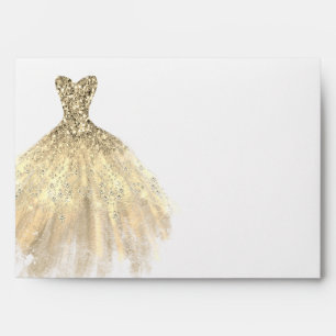 Enveloppe Robe Diamant Or