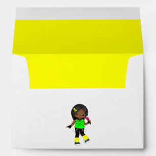 Enveloppe Rock Star adorable fille noire