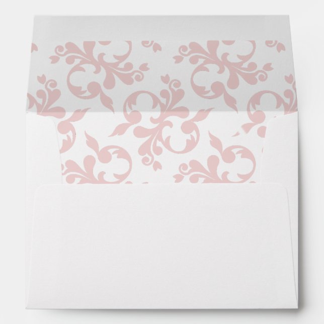 Enveloppe Rococo blanc classique Noël Motif (Dos (Bas))