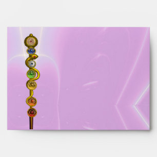 ENVELOPPE RODE D'ASCLEPIUS, 7 CHAKRAS, YOGA, ÉNERGIE SPIRITU