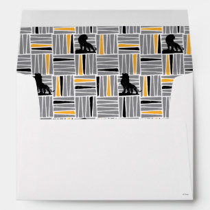 Enveloppe Roi Lion  Simba Gray & Gold HatchMotif