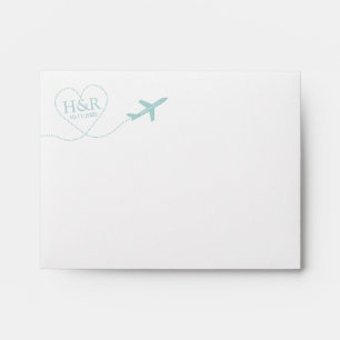 Enveloppe Romantic Beach Destination Événement Monogramme En