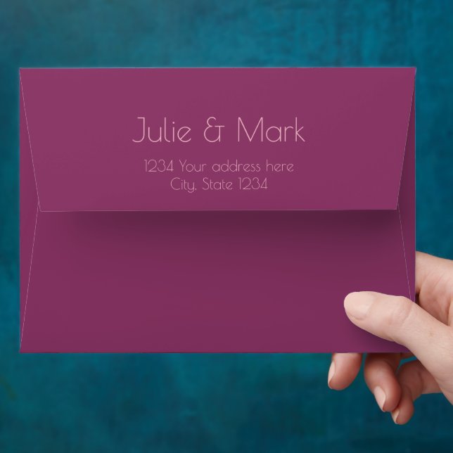 Enveloppe Romantic Pink Petals Wedding Envelope (Hand)