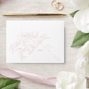 Enveloppe Romantic Rose Floral Croquis Mariage Adresse de re