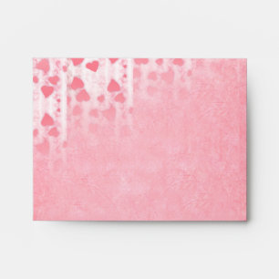 Enveloppe romantique au design de coeur rose