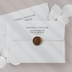 Enveloppe romantique blanche noire Faire-part de m