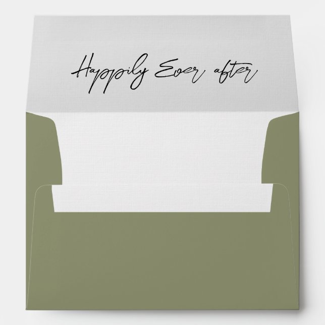 Enveloppe Romantique et minimaliste (Dos (Bas))