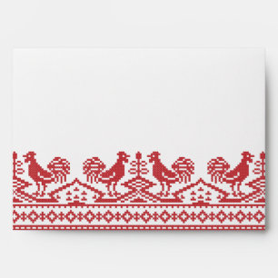 Enveloppe Rooster cross-stitch