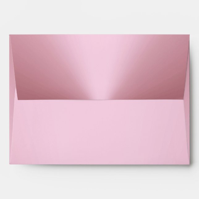 Enveloppe rose 5 x 7 (Dos (Haut rabat))