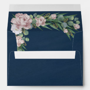 Enveloppe Rose bleu bleu bleu rose Dusty Eucalyptus Mariage