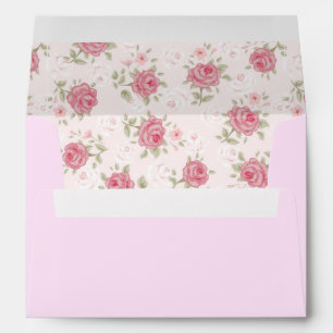 Enveloppe Rose, chic minable, vintage, floral, victorian,