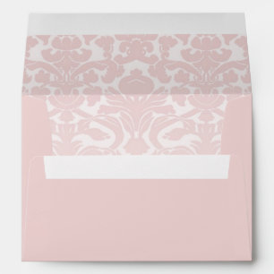 Enveloppe rose-clair élégante de damassé pour 5