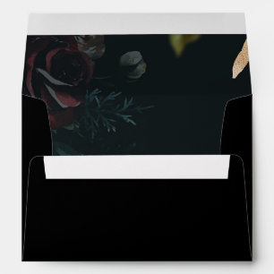 Enveloppe Rose de Bourgogne Velvet foncé   Mariage d'automne