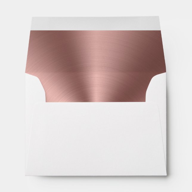 Enveloppe rose de feuille d'or (Dos (Bas))