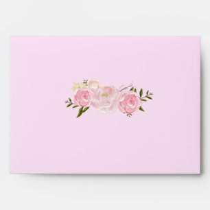 Enveloppe rose de fleur