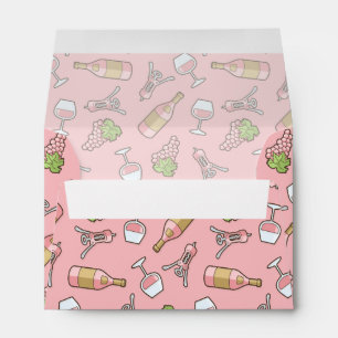 Enveloppe rose de Motif de vin