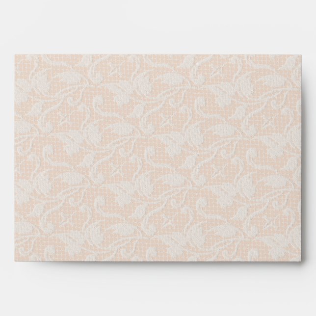 Enveloppe Rose de Shabby Chic Floral Lace Motif (Devant)