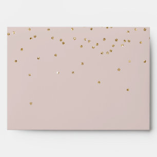 Enveloppe Rose doré rose brillant rose  points étincelants