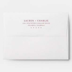 Enveloppe Rose Élégante Minimaliste Typographique