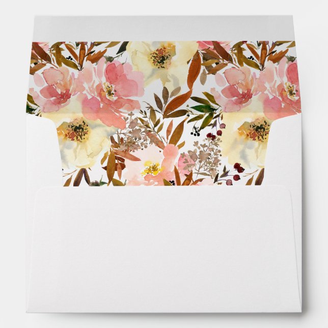 Enveloppe rose et jaune Floral 2 (Dos (Bas))