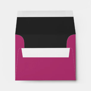 Enveloppe rose et noire Fuchsia préadressée person