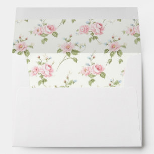Enveloppe rose florale