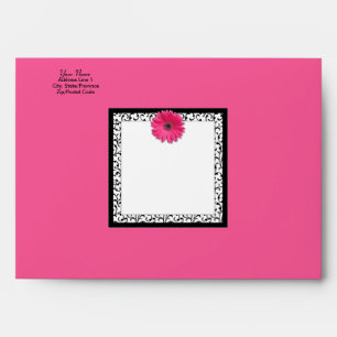 Enveloppe rose Gerbera Daisy A-7