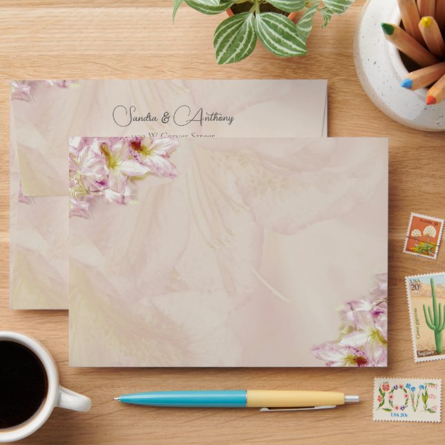 Enveloppe Rose Gold Azalea Mariage (Desk)