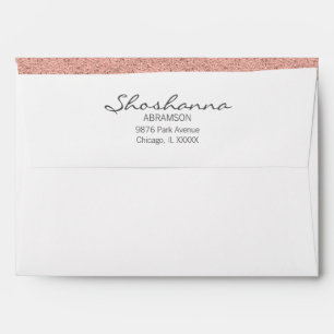 Enveloppe rose Gold Brushstroke Bat mitzvah 5x7
